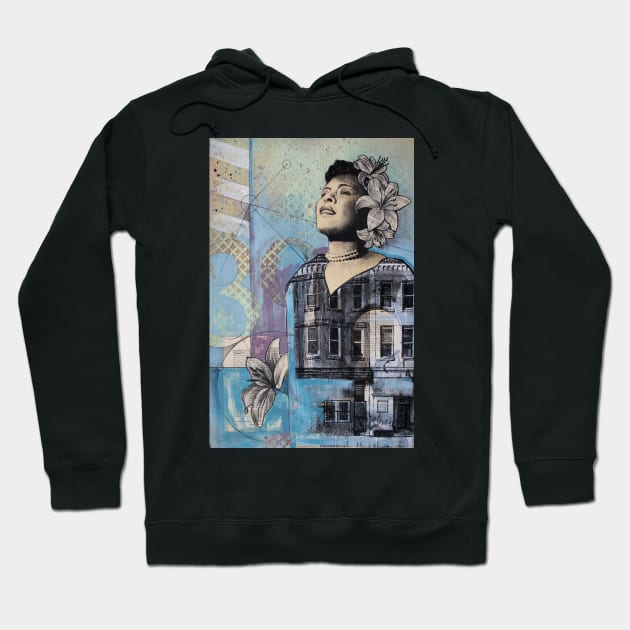 Billie Holiday "Golden" Hoodie by todd_stahl_art